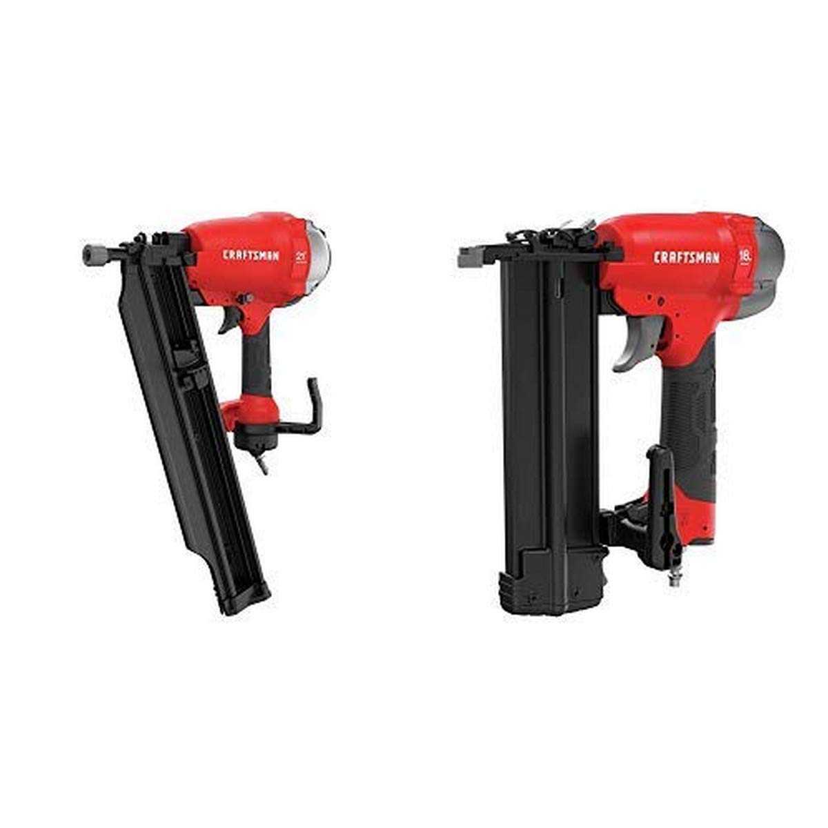 CRAFTSMAN Framing Nail Gun, 21 Degree with 18GA Finish Nailer (CMP21PL & CMPBN18K)