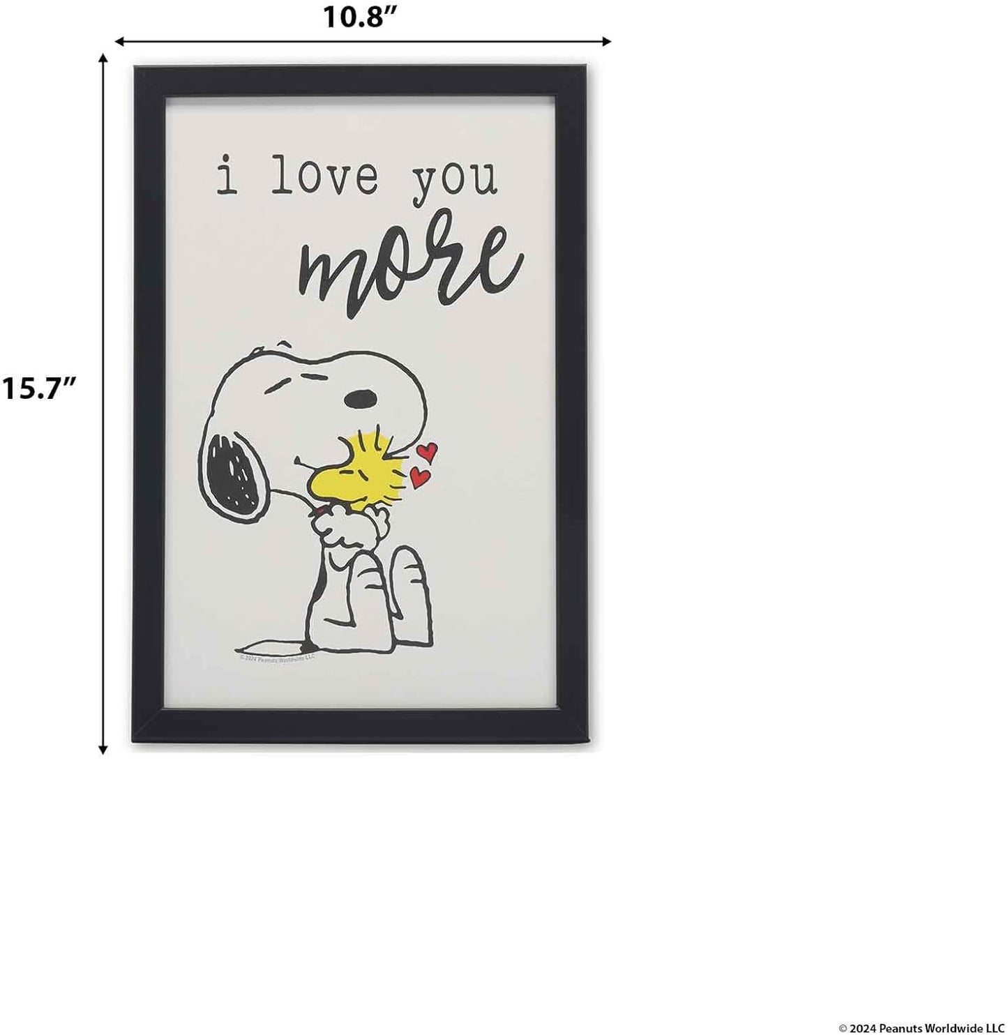Peanuts Snoopy and Woodstock Wall Decor - Adorable Framed Picture for Home Decoration