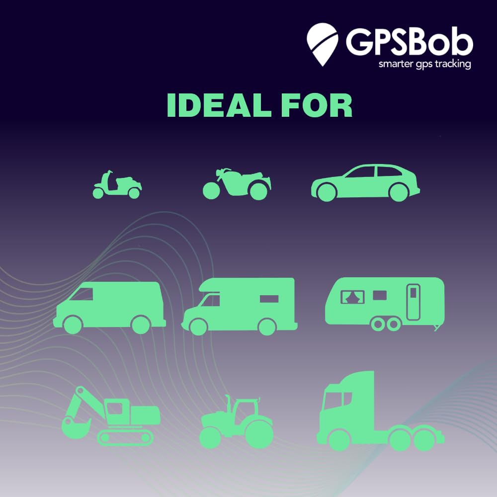 GPSBob 5 Year 4G 12/24v Wired GPS Tracker, All Inclusive, No Monthly Fees, No Subscriptions, One Off Fee, 5 Years Service Included, Car, Van, Truck, Caravan, RV, Plug and Play