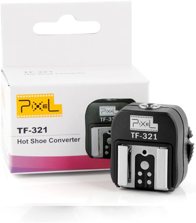TF-321 Pixel Pixel e-TTL Flash Hot Shoe to Pc Adapter for Canon DSLRs and Flashguns