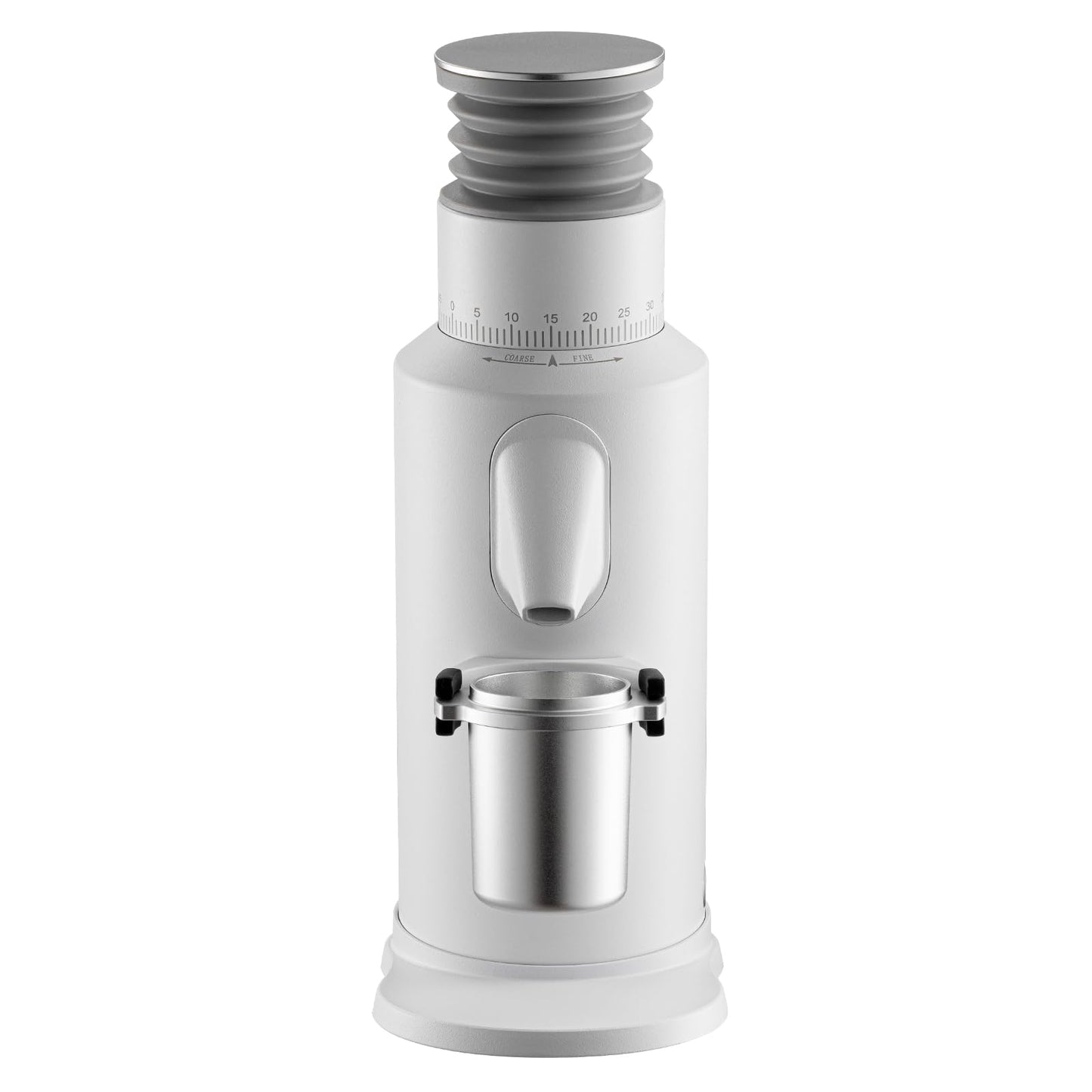 beanglass T64 Single Dose Coffee Grinder, 64mm Flat Burrs Electric Espresso Grinder (White)
