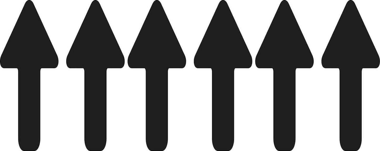 StickerTalk Arrow Vinyl Stickers, 1 Sheet of 6 Stickers, 0.75 inch by 2 inches Each