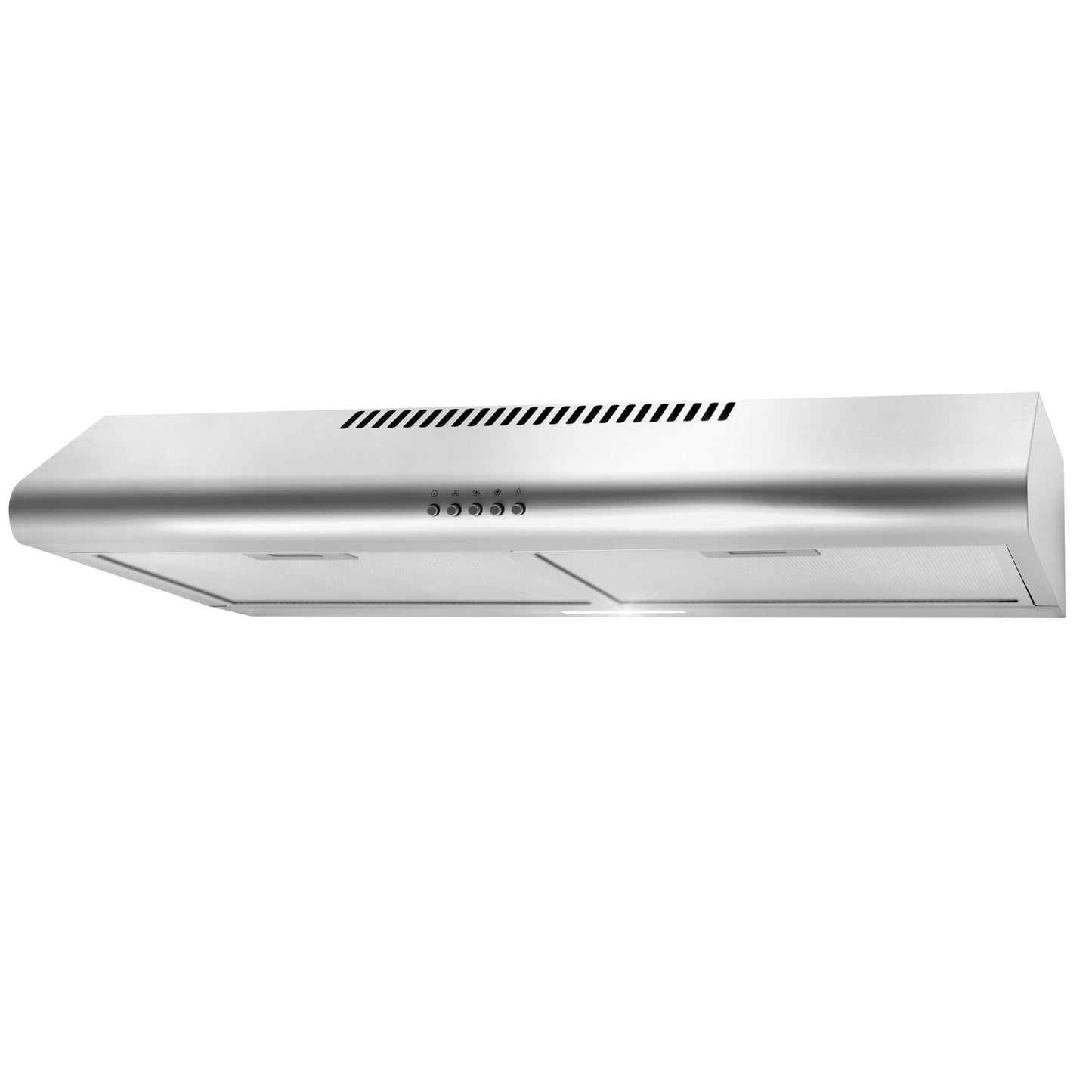 COSMO COS-5MU30 30 in. Delta Collection Ducted Under Cabinet Range Hood, Button Controls, Reusable Filters, LED Lights, Stainless Steel