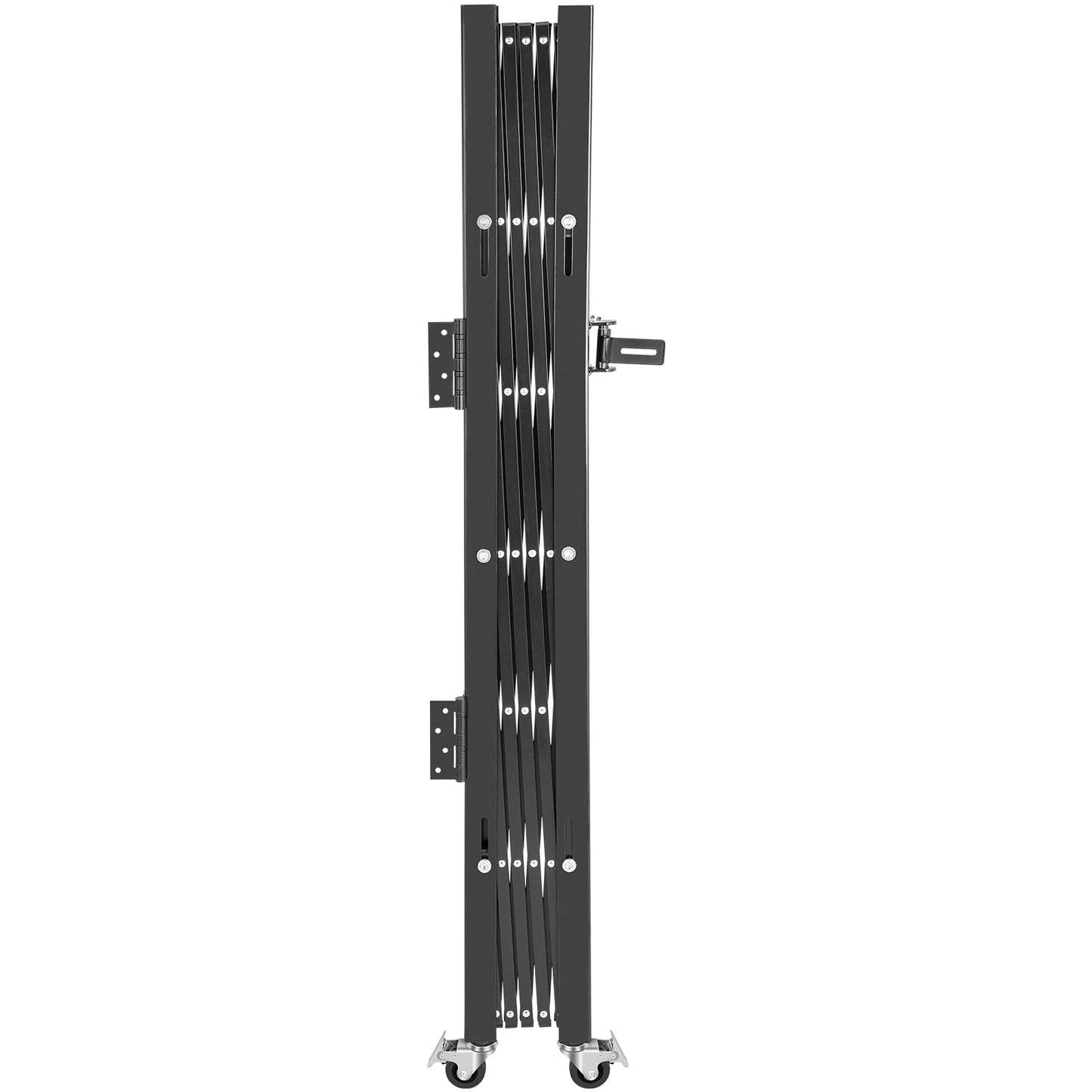 VEVOR Single Folding Security Gate, 51.57" H x 42" W Folding Door Gate, Steel Accordion Security Gate, Flexible Expanding Security Gate, 360° Rolling Barricade Gate, Scissor Gate or Door with Padlock