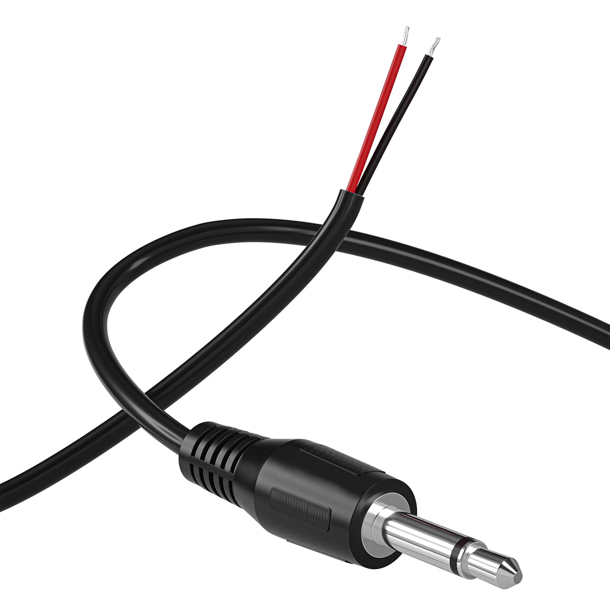 SIOCEN 3.5mm 2 1/8" 3.5mm Replacement Male Jack to Bare Wire Open End TS Pole Mono Jack Plug Connector AUX Audio Cable