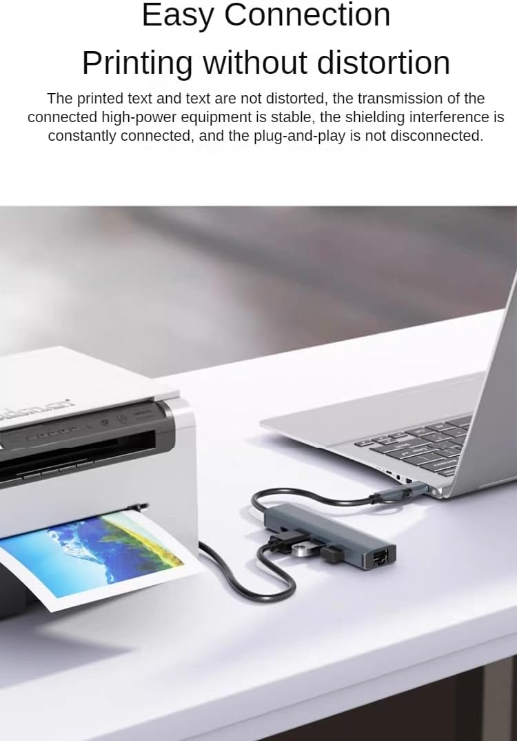 HBFQMDJLX 6-in-2 3.2 3 3.2 3.2,1000Mbps RJ45, USB Hub Docking Station, USB Ports, Gigabit Ethernet, USB-C Power