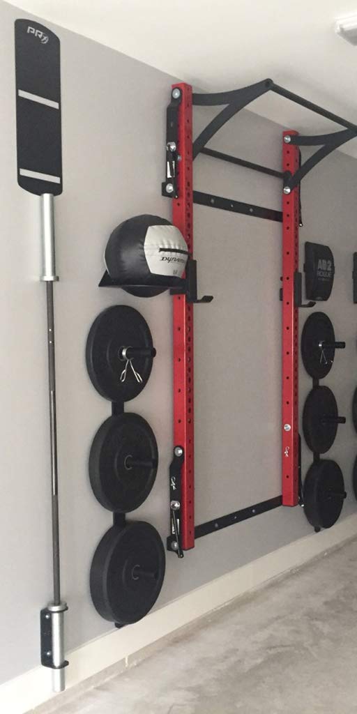 PRx Performance Exercise Medicine Ball Target, USA Made Wall Ball Target, Powder Coated Black, American Made Steel, Wall Protection with Cutouts for Height Markers