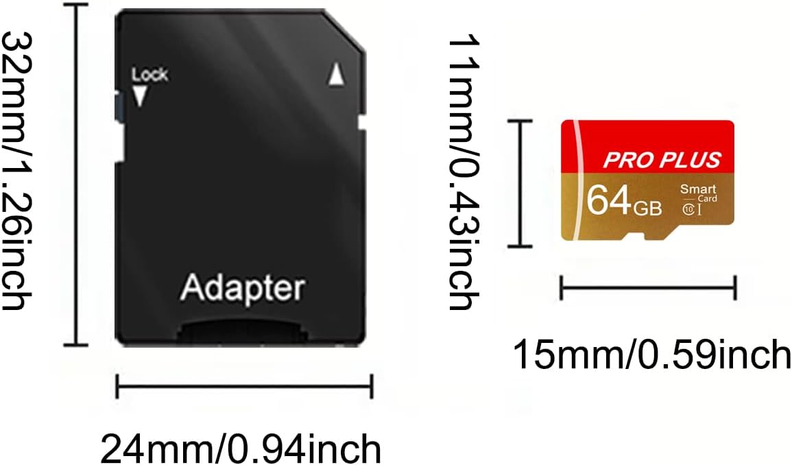 Bliksem 5 Pack 64GB C10 A1 (TF162 64GB-5 Pack) TF Card with Adapter, High Speed Memory Card, UHS-I Memory TF Card