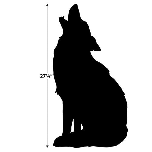 Beistle 4 Piece Black Silhouette Wild West Coyote Cut Outs for Cowboy Party Western Theme Decorations, Made in USA Since 1900
