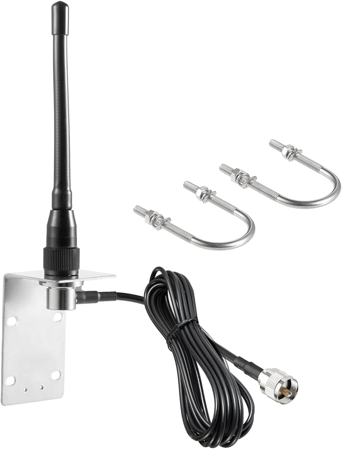 eifagur 156-163MHz PL259 16.5 Sailboat VHF Marine Radio Antenna Low-Profile Antenna Connector with Feet Low Loss