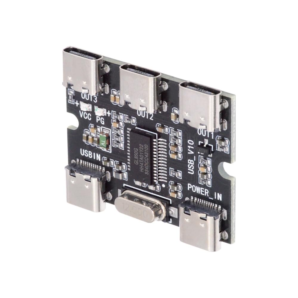 cablecc 2.0 1-to-3 3-Port USB-C HUB PCBA USB-C to hub Board Power Supply (Without housing) Type-C for Keyboard Mouse