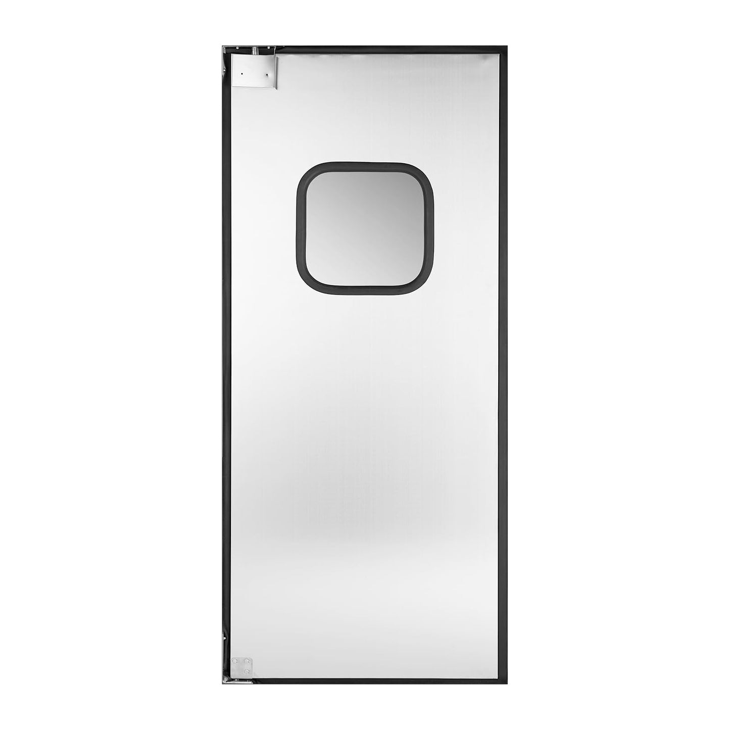VEVOR Traffic Swing Door, Single Panel Fits Door Opening 36" W x 84" H, Stainless Steel Commercial Swinging Doors with Hardware & Accessories, Ideal for Residential Use, Durable & Easy to Install