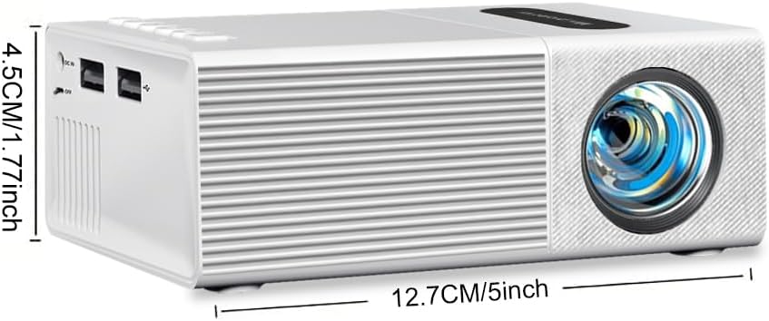 Amovfilm Mini Portable Mini Projector - HD Pico LED Projector Home Theater, Party & Outdoor Movies with HDMI/USB/AV