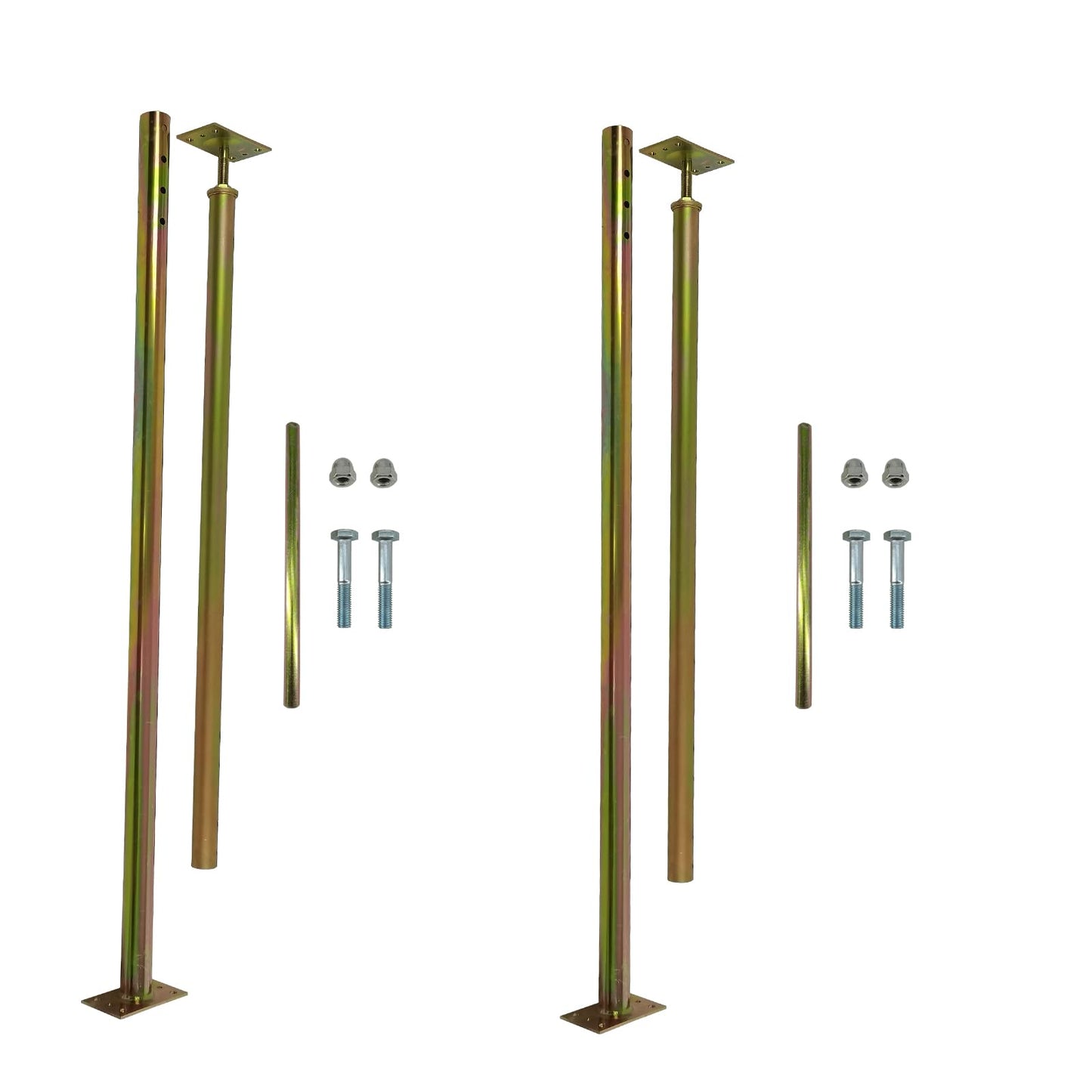 ASTAMOTOR 2 Pack 59" - 100" Adjustable House Floor Wall Jack Post Pole Rod Fit for Leveling Framing Basement Crawlspace Beam Roof Stair Ceiling