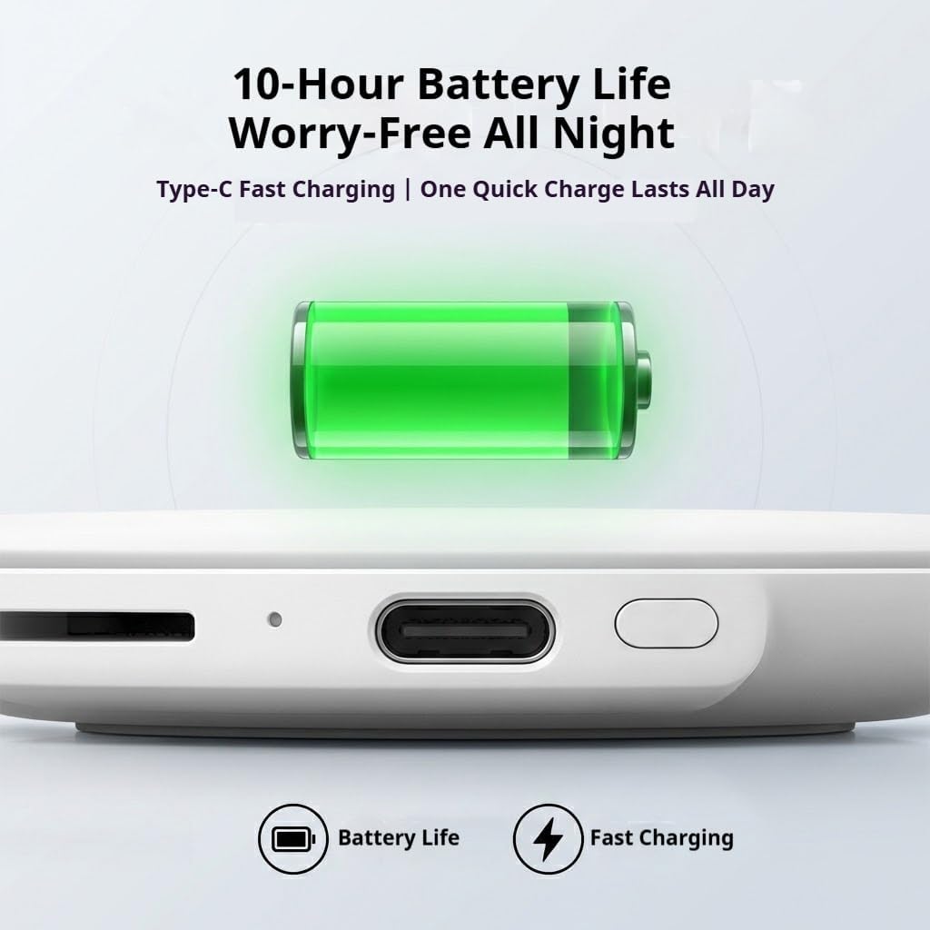 Under Pillow Speaker - Mini Portable Bluetooth Pillow Speaker for Sleeping with White Noise, Timer Ultra-Thin Wireless
