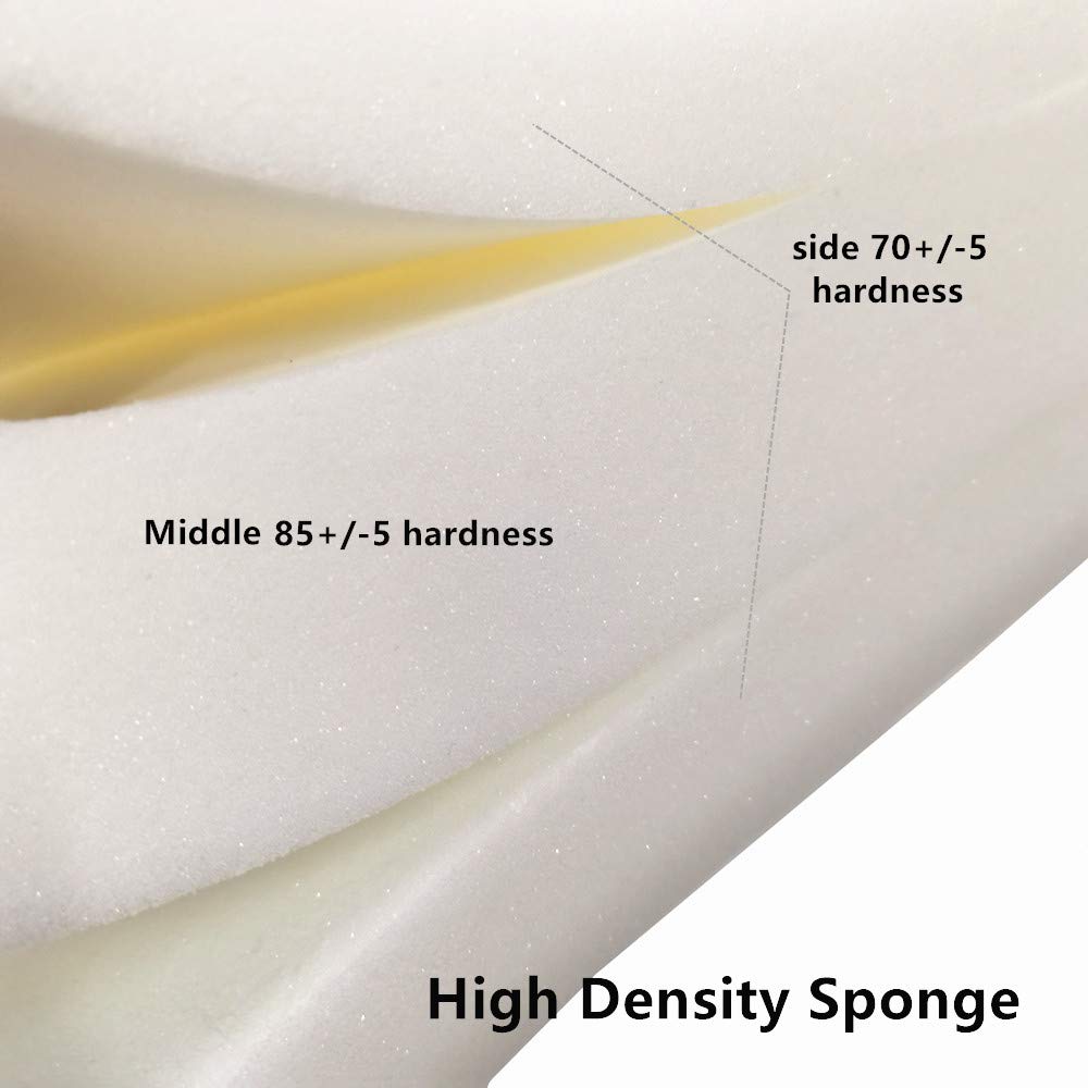 NGT new guide steps Yoga Bolster Pillow for Meditation and Support - Rectangular Yoga Cushion Foam Wedges Washable Suede Pillowcase for Men and Women with Carry Handles.(Green Soft fabric)