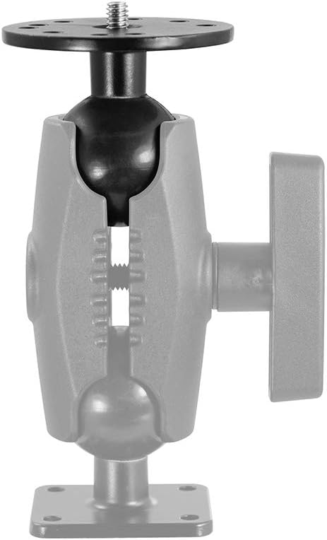 ARKON 38mm (1.5 inch) 1/4-20 Mounts Robust Circular Metal Ball to Camera Bolt Adapter