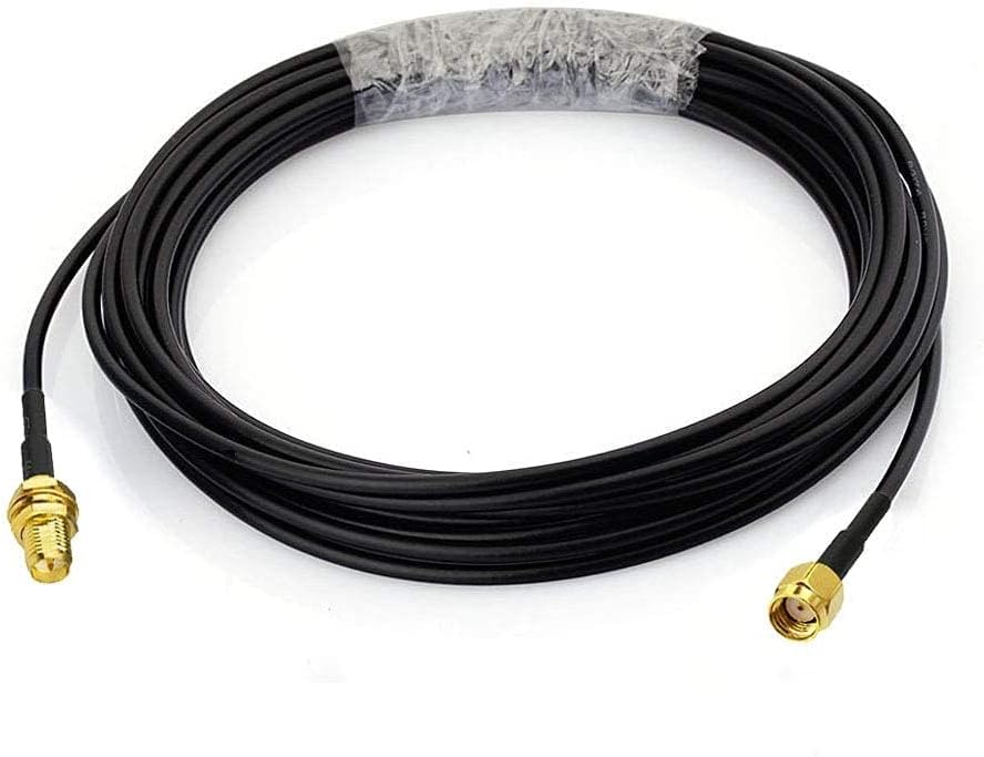 RG174 20 Bingfu RP-SMA Male to RP-SMA Female Bulkhead Mount WiFi Antenna Extension Coaxial Cable feet for WiFi Router