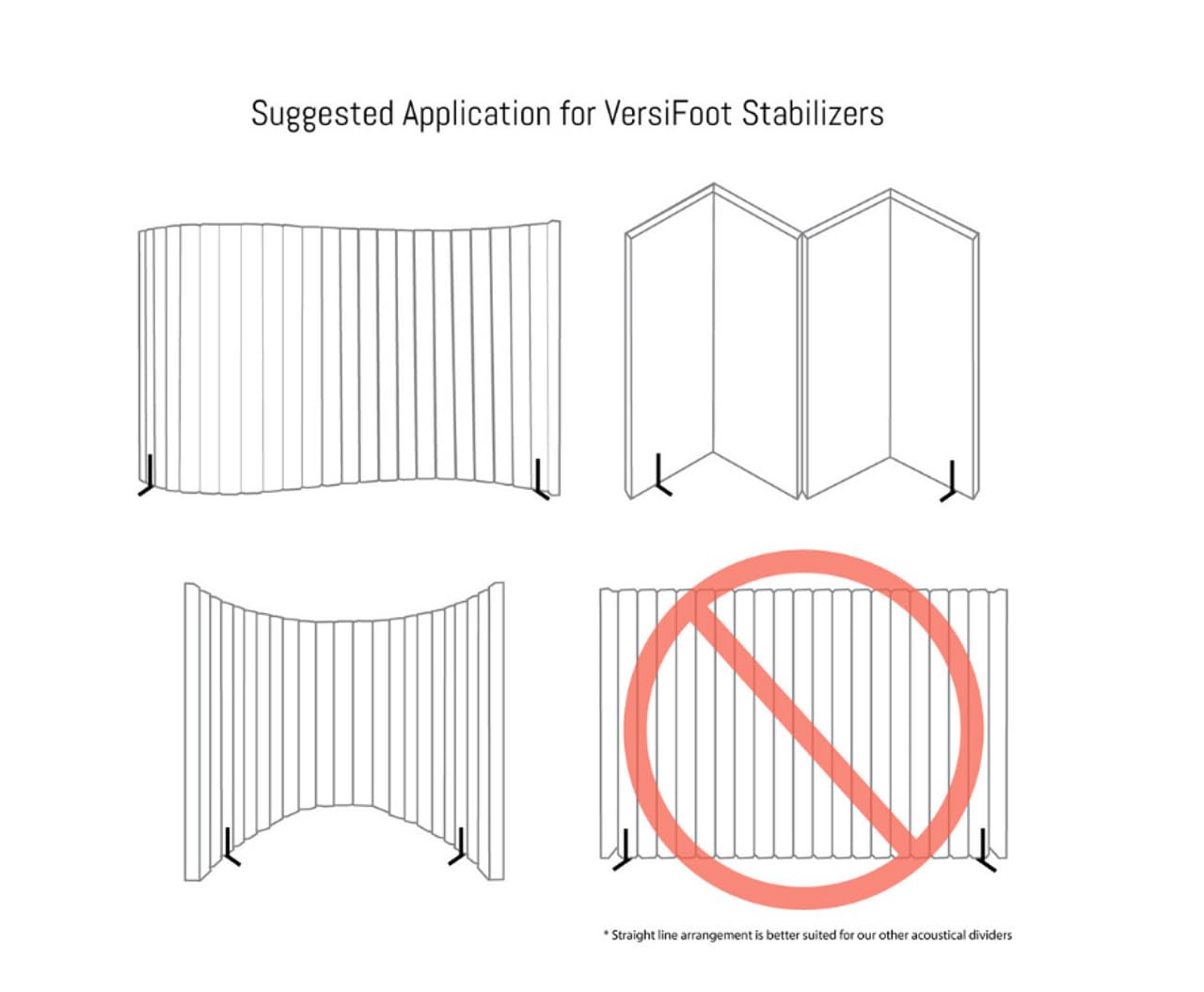 Versare VersiPanel Acoustical Partition Wall - Sound Panel Classroom Office Room Divider, Flexible Arrangement, Easy Roll-up Storage (Black, 8' Wide x 6'6" Tall)