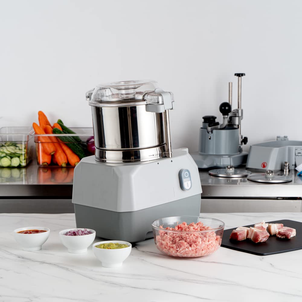 Restaurantware Met Lux 18.7 x 15.2 x 25.6 Inch Food Processor 1 Industrial Vegetable Chopper - With 3 Quart Bowl 4 Discs Stainless steel Commercial Food Processor For Slicing Or Grating