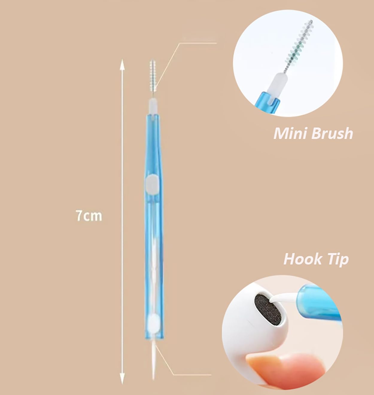 Selfdefine 5pcs 17 Cell Phone Cleaning Kit Dual Side Multifunction Tools Anti-Clogging Nylon Brushes & Hook Cleaner