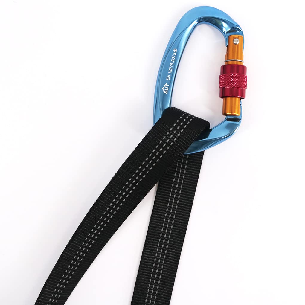 NewDoar 1 inch Nylon Tubular Webbing Tube/Tubular Climbing Webbing - Heavy Duty Strap for Rescue, Climbing, Harnesses, Rock Work, & Firefighting(Black,5Yard)