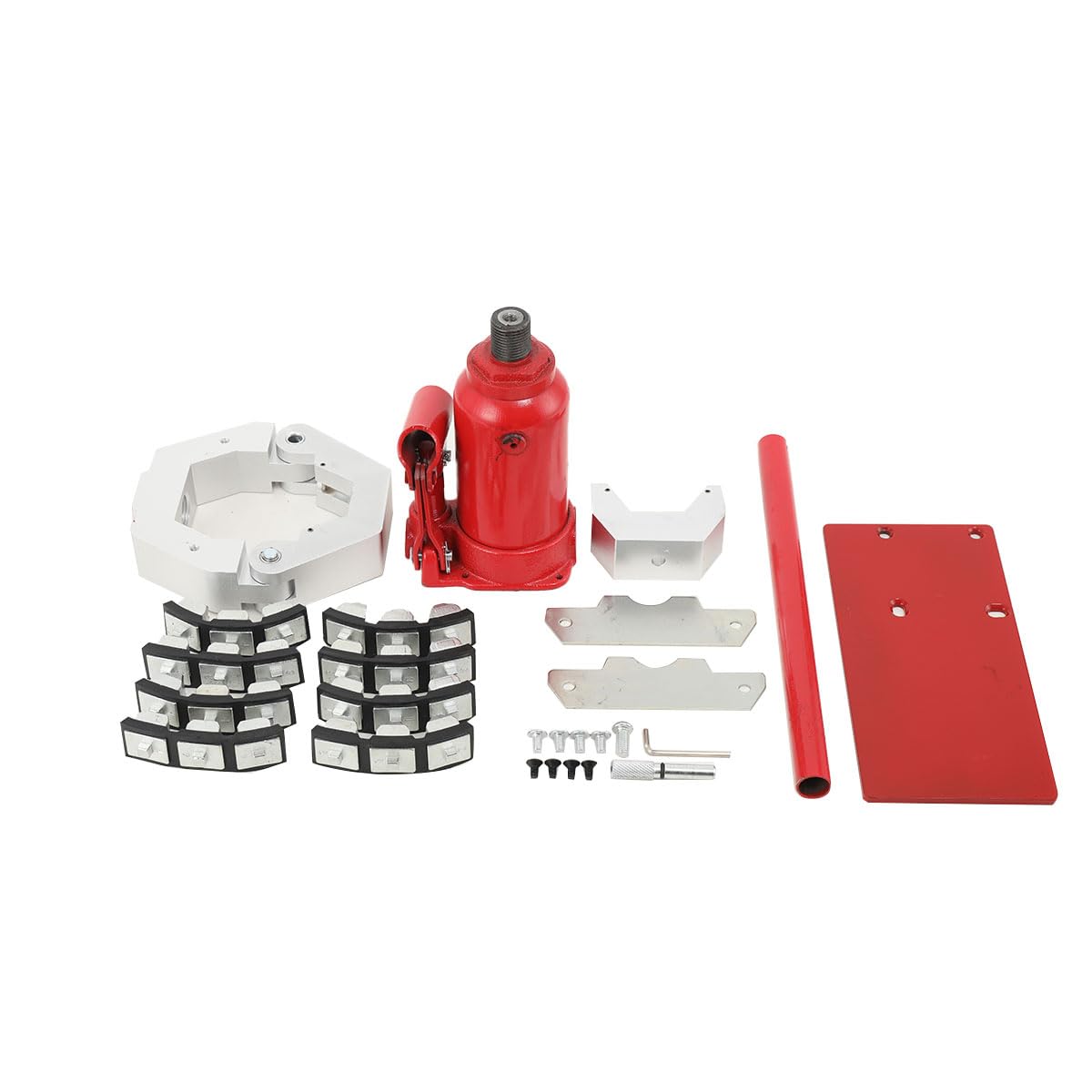 6.5-20mm Manual Hydraulic Hose Crimper Bottle Jack Hose Crimper Benchtop Agricultural 7T Hydraulic Hose Press Machine 6 Teeth High Pressure Sprayer Hose Diesel Hose Pressing Hydraulic Clamping Tools