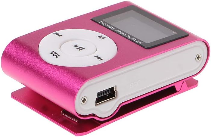RTYUBV MX-801 MP3 Mini USB Metal Clip Micro SD TF Card Slot LCD Screen Music Player