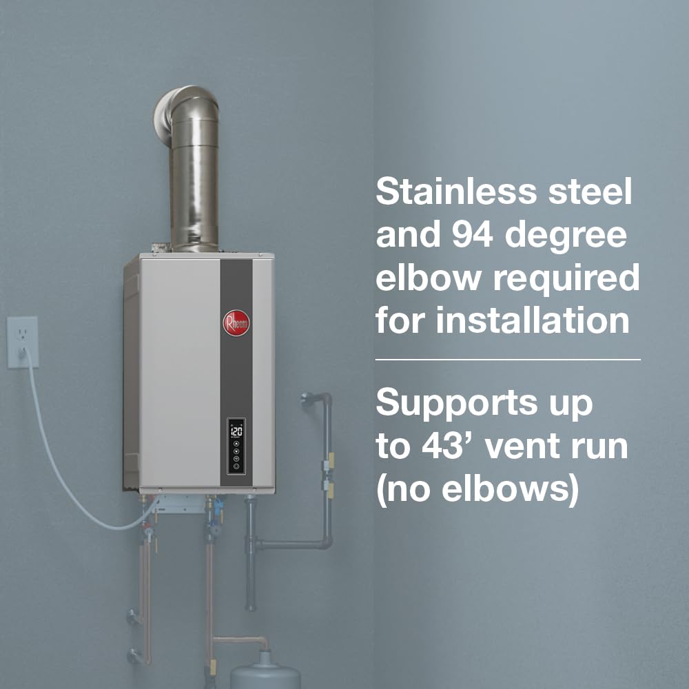 Rheem RTG-70DVLN-3 High Efficiency Non-Condensing Indoor Tankless Natural Gas Water Heater 7.0 GPM, 160,000 BTUs