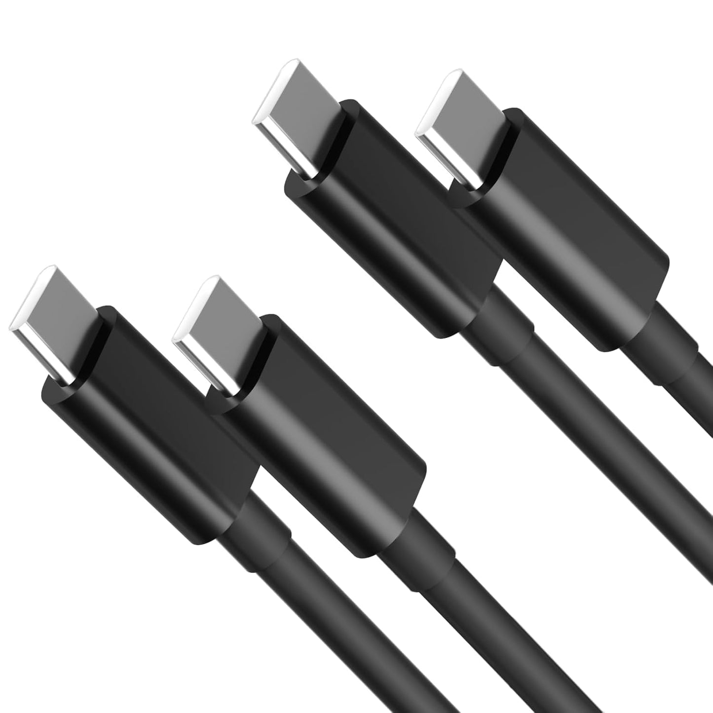 Generic 2-Pack 6ft 60W USB-C Fast Charger Cables, PD Charging & Reinforced Design (Black)