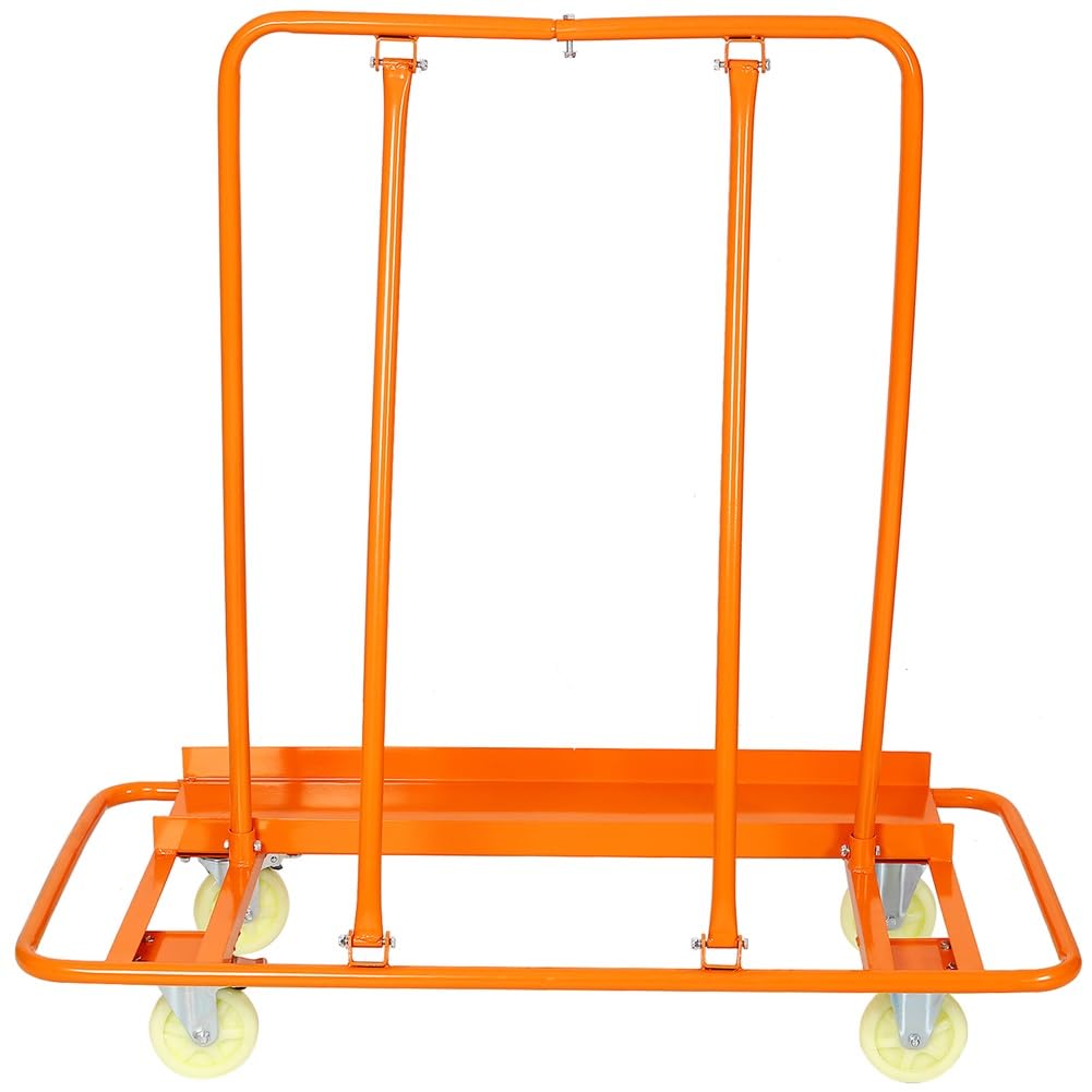 SLifet Drywall Cart, 1600 Lbs/1800 Lbs Load Capacity Drywall Cart Dolly, Drywall Sheet Cart with 5" Casters with Brake, Heavy-Duty Panel Service Cart, for Handling Wall Panel 1600 Pounds