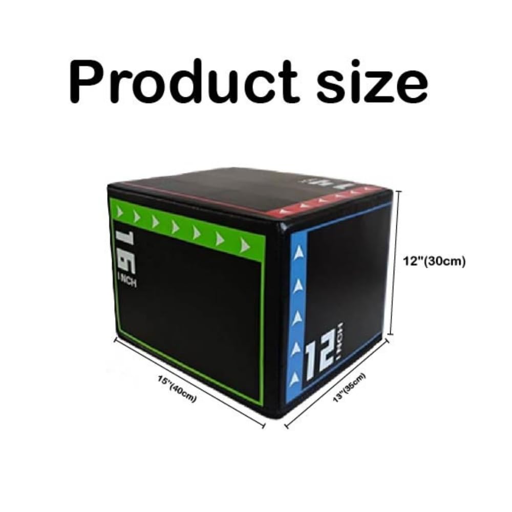 Versatile Non Slip Jump Box Exercise 3-in-1 Foam Plyometric Jump Box for Home Gym Training Fitness