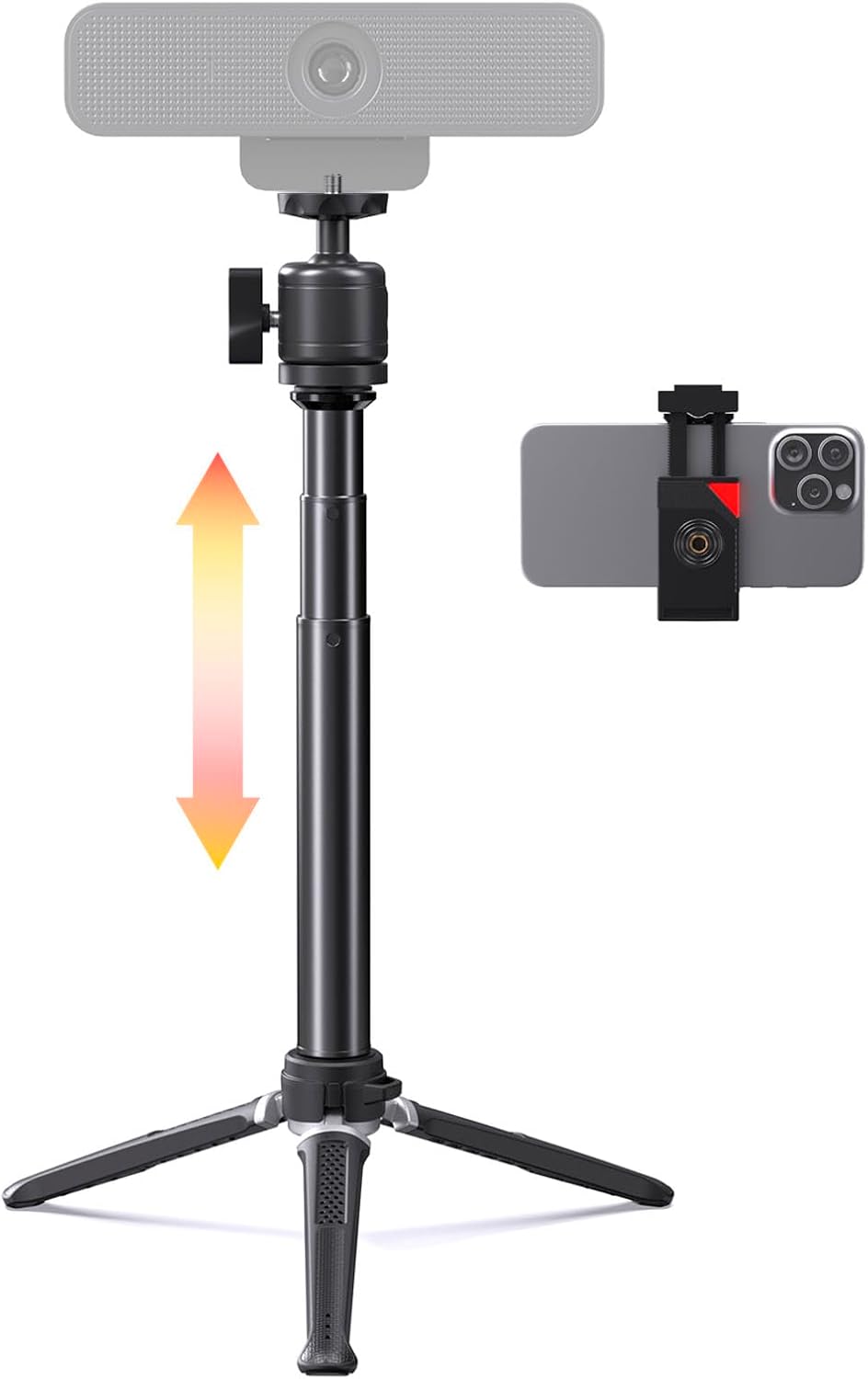 jidinung C920 C922 C922x C925e C930 C930e C615 4K N60, 1/4" Webcam Tripod for Desk, Extendable Web Cam Stand Mount