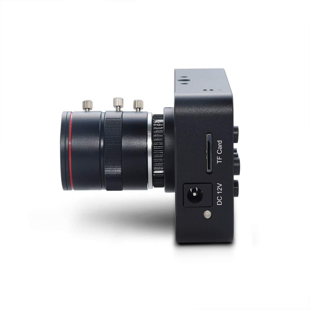 MOKOSE 12MP HDMI Camera 1080P USB HD Streaming Teaching Webcam, Recording 4K@30FPS Industry C/CS-Mount Camera with 6-12mm No Distortion Manual Zoom Lens