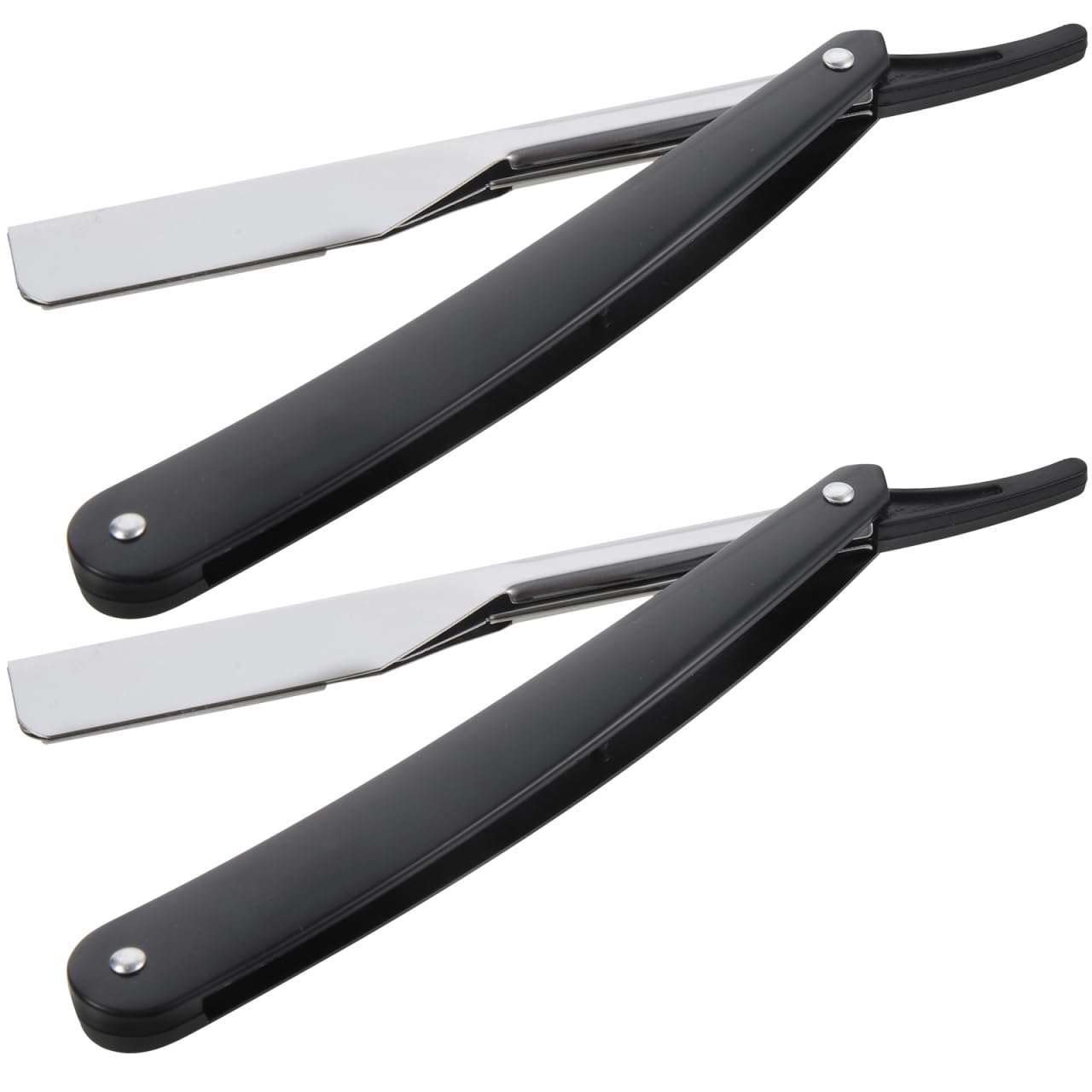 Uonlytech Manual Straight Edge Razor - Portable Black Barber Blade for Precise Shaving & Beard Styling