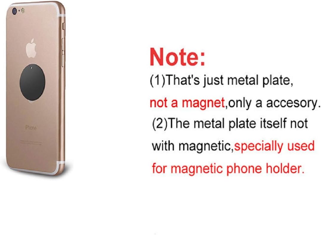 BGJRBY Plate8Pack 8 Mount Metal for Magnetic Car Mount Phone Holder with Full Adhesive for Phone Magnet, X Round