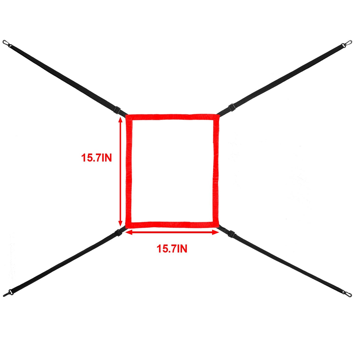 AOLIGEIJS Baseball Net Adjustable Strike Zone Target… (Strike Zone, Red)