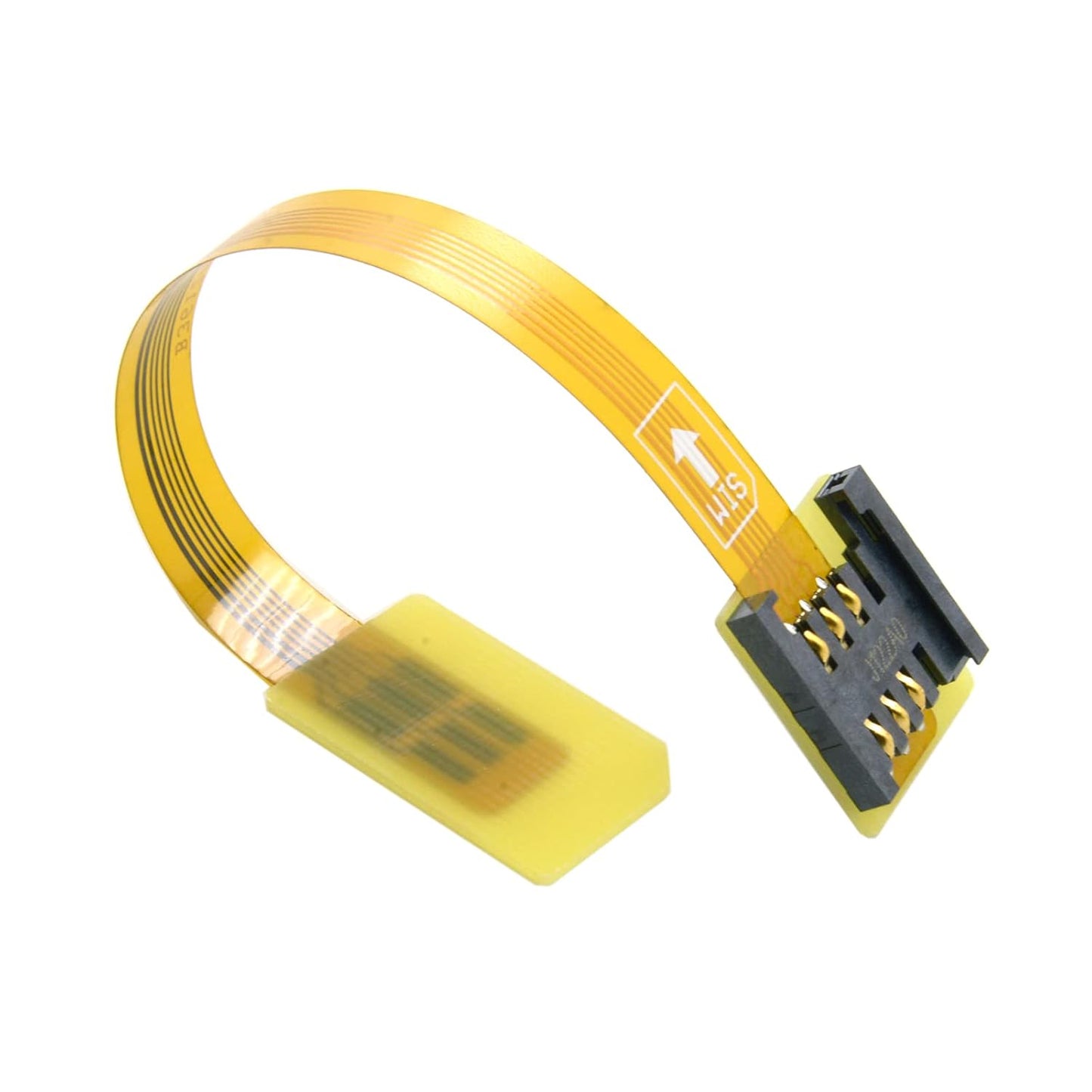cablecc 10cm GSM CDMA Standard UIM SIM Card Kit Male to Female Extension Soft Flat FPC Cable Extender