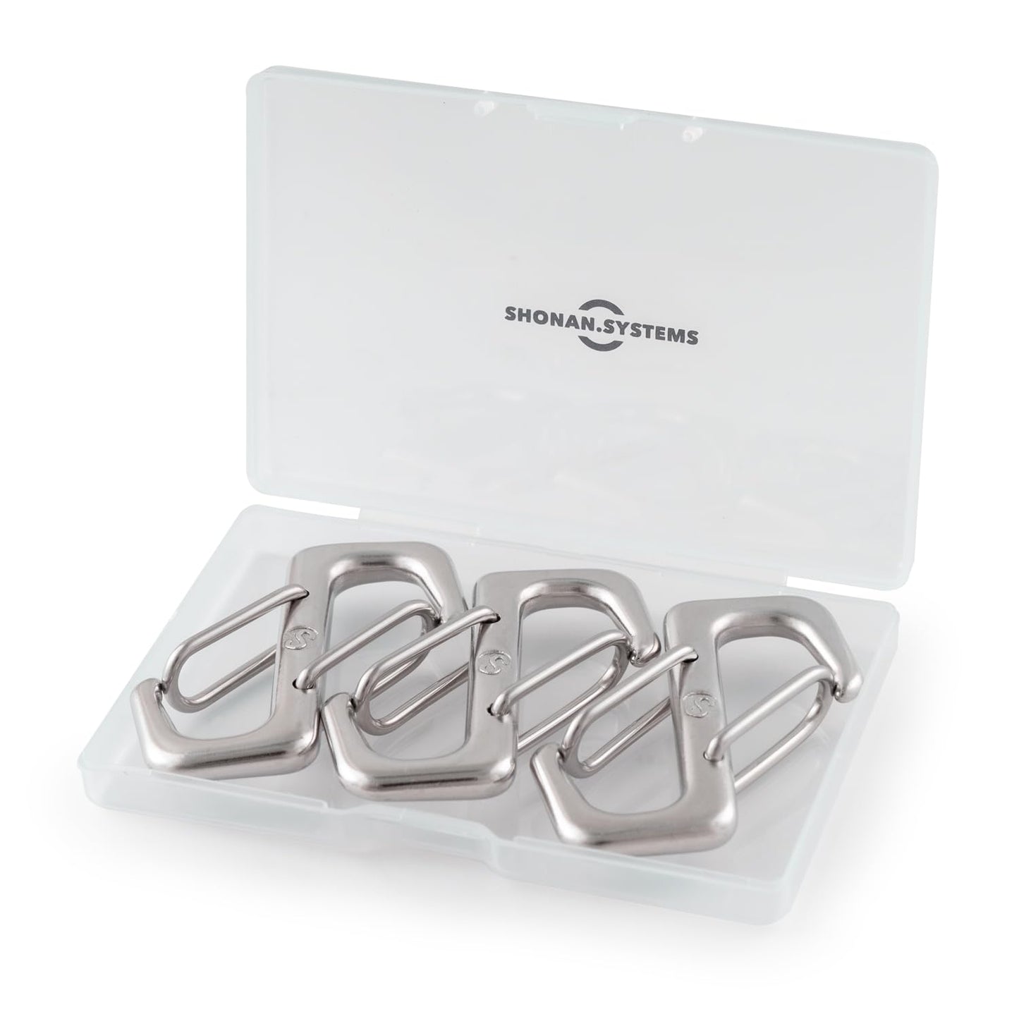 SHONAN Double Sided Carabiner S Biner, 2-1/3" Dual Gate S Clip Stainless Steel S Shaped Carabiner Key Holder