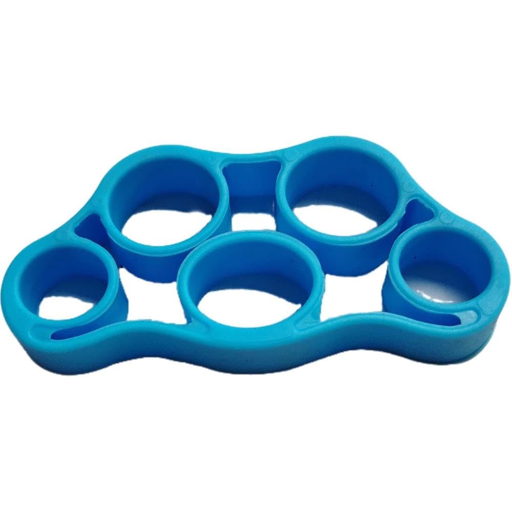 Blue Finger Stretcher Hand Grip Strengthener Silicone Trainer for Forearm and Muscle Exercise