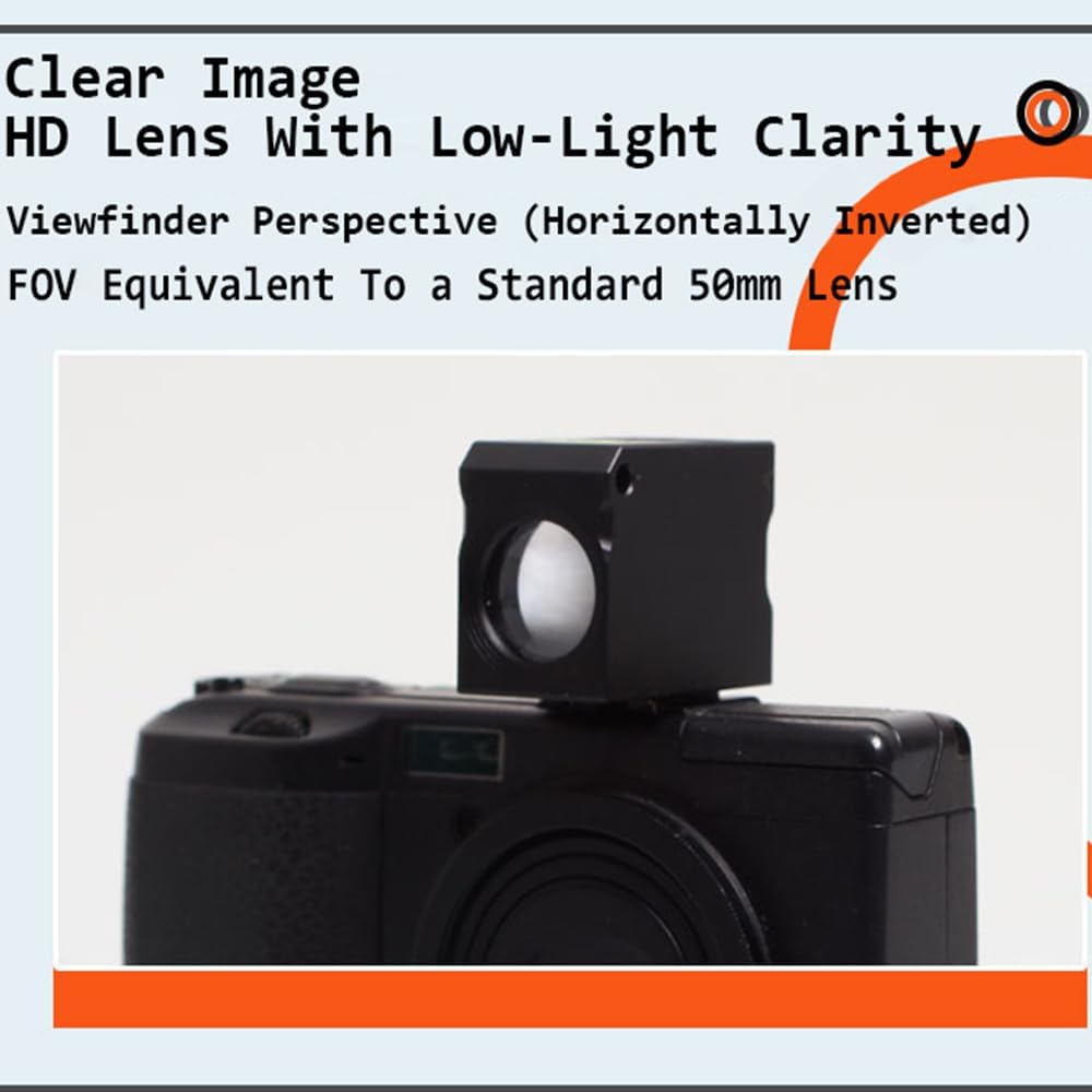 MsCalido Universal Camera Metal Viewfinder, Waist-Level, Hot/Cold Shoe Interface, Film Camera Compatible (Plastic