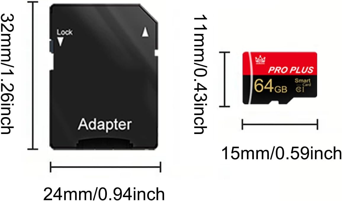Bliksem 5 Pack 64GB C10 A1 (64GB-5 Pack) TF Card with Adapter, High Speed Memory Card, UHS-I Memory TF Card