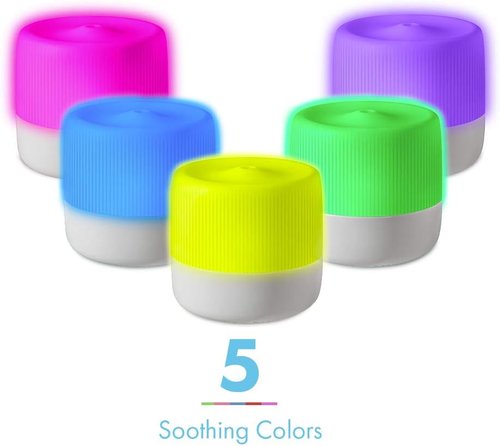 HoMedics Ultrasonic Aroma Diffuser - 130mL Humidifier with Color-Changing Light | 6 Hours Continuous, 12 Hours Intermittent Runtime, 2-Pack Essential Oil Kit