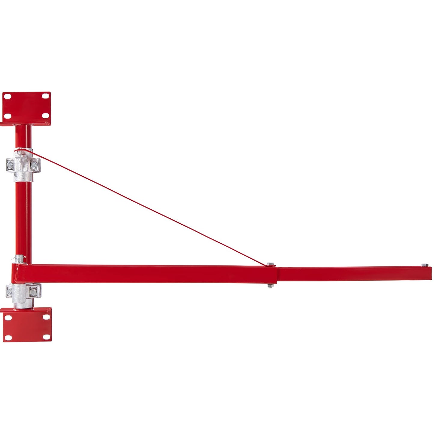 VEVOR Wall Mount Jib Crane, 1320 lbs Max Load Capacity Electric Scaffolding Lift, Electric Hoist Holder Swing Arm with Pole, Steel Hoist Frame, 180° Swivel Scaffold Lifting Arm for Electric Hoist