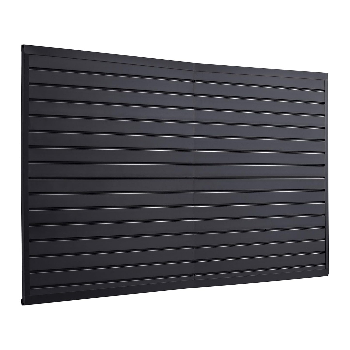 VEVOR Slat Wall Paneling, 8 x 4 ft, PVC Garage Slatwall without Accessories, Black Slat Wall Easy-to-Install Adjustable Slatwall Panel with Coupling Structure & DIY Cutting, Fits for Storage & Display