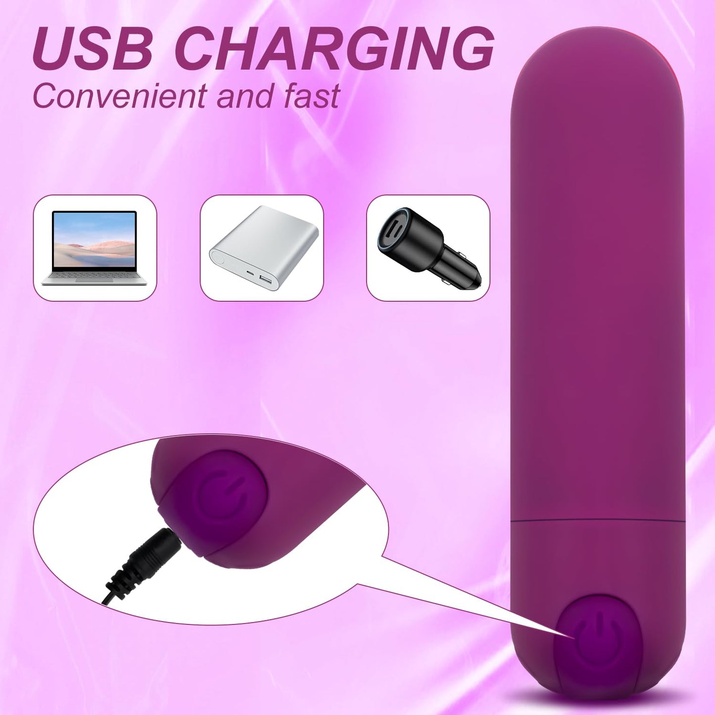 Massage Gun Deep Tissue, Handheld Electric Muscle Massager, High Intensity Percussion Massage Device for Pain Relief with 10 Speed (Purple)