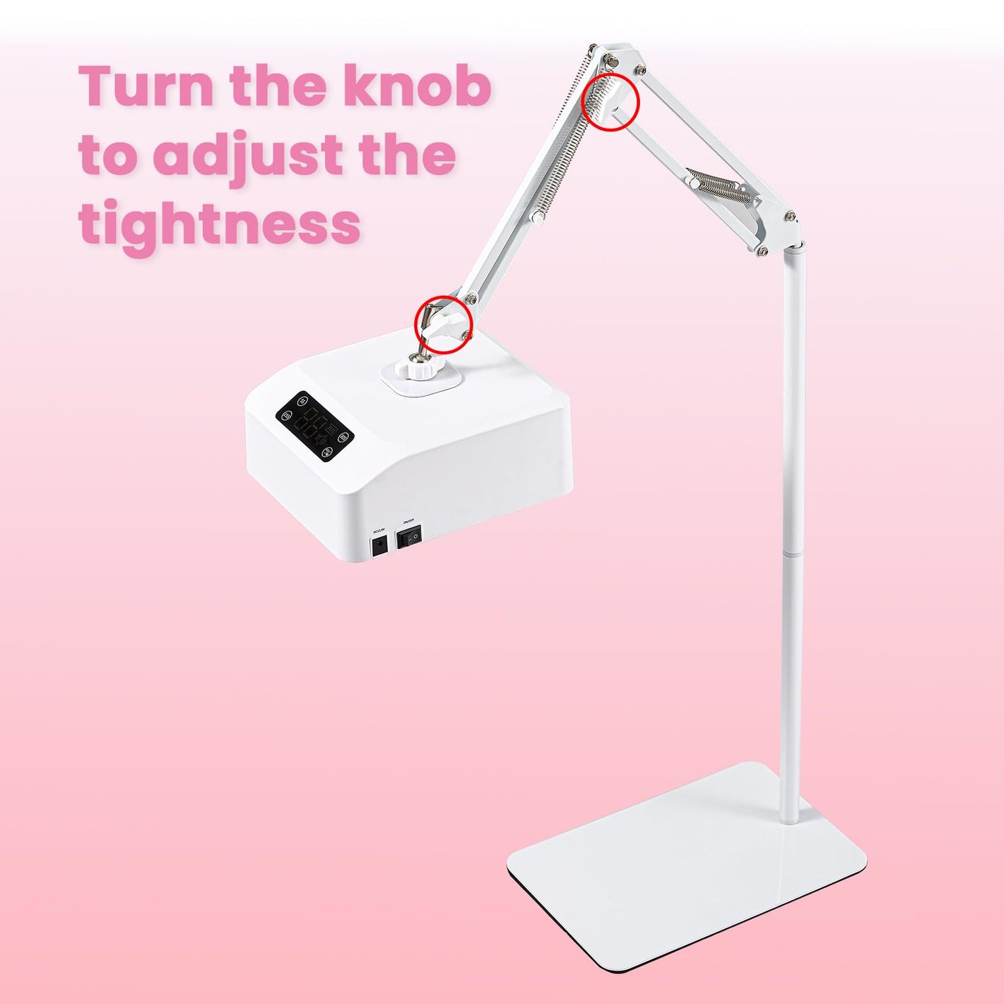 DLITISH UV Foot Lamp with Stand, 78W Hanging Pedicure Lamp, Cordless UV Light for Feet with Sensor, LED Nail Light on an Arm, Wireless Gel Nail Polish Curing for Nails (Whole Floor Lamp)