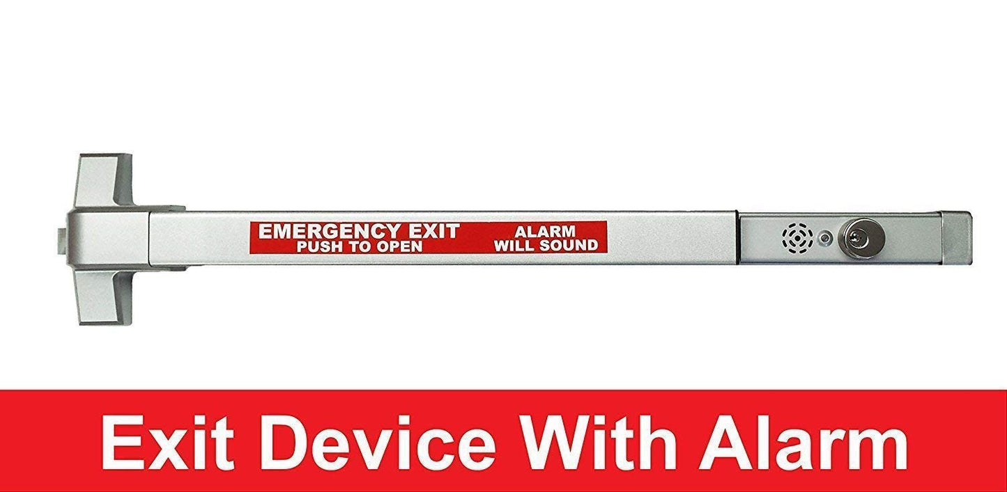 Dynasty Hardware Commercial Door Push Bar Panic Exit Device with Alarm Sprayed Aluminum