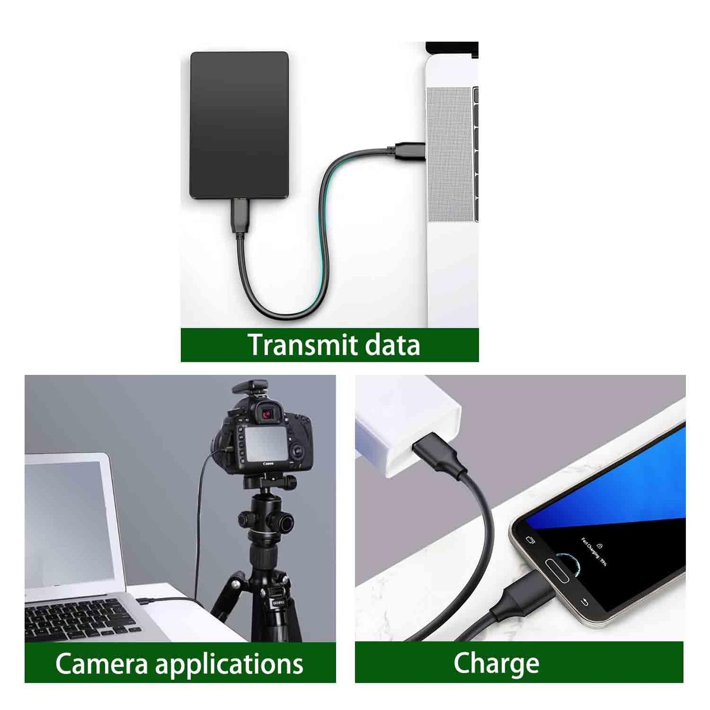 SVOVETE 3.0 S5/Note 3.USB 3.0 Transmission.(1 USB Micro B Cable,External Hard Drive Cord Compatible