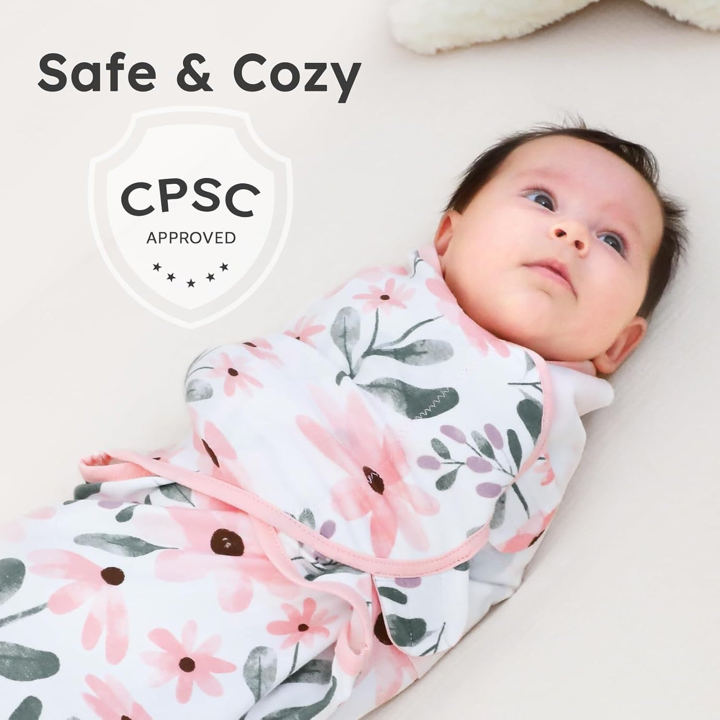 Yoofoss Baby Swaddles - 100% Cotton Adjustable Swaddle Sack | Breathable Soft 3-Pack for Newborns (0-3 Months)
